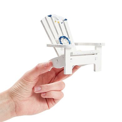 Set of 4 Mini Beach Chair for Bathroom, Nautical Home Decor (4 in)