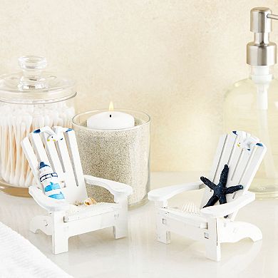 Set of 4 Mini Beach Chair for Bathroom, Nautical Home Decor (4 in)