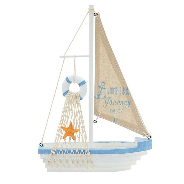 Wooden Sailboat Model, Nautical Home Decoration, Office Desk Ornament ...