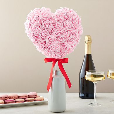 100 Pack Light Pink Artificial Flowers, Bulk Stemless Fake Foam Roses, 3 In