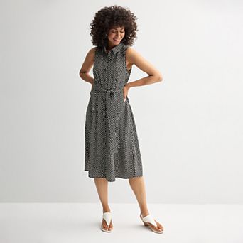 Women's Croft & Barrow® Y-Neck Shirtdress