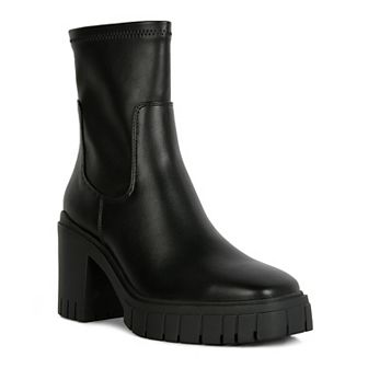 London Rag Kokum Women's Block Heel Ankle Boots