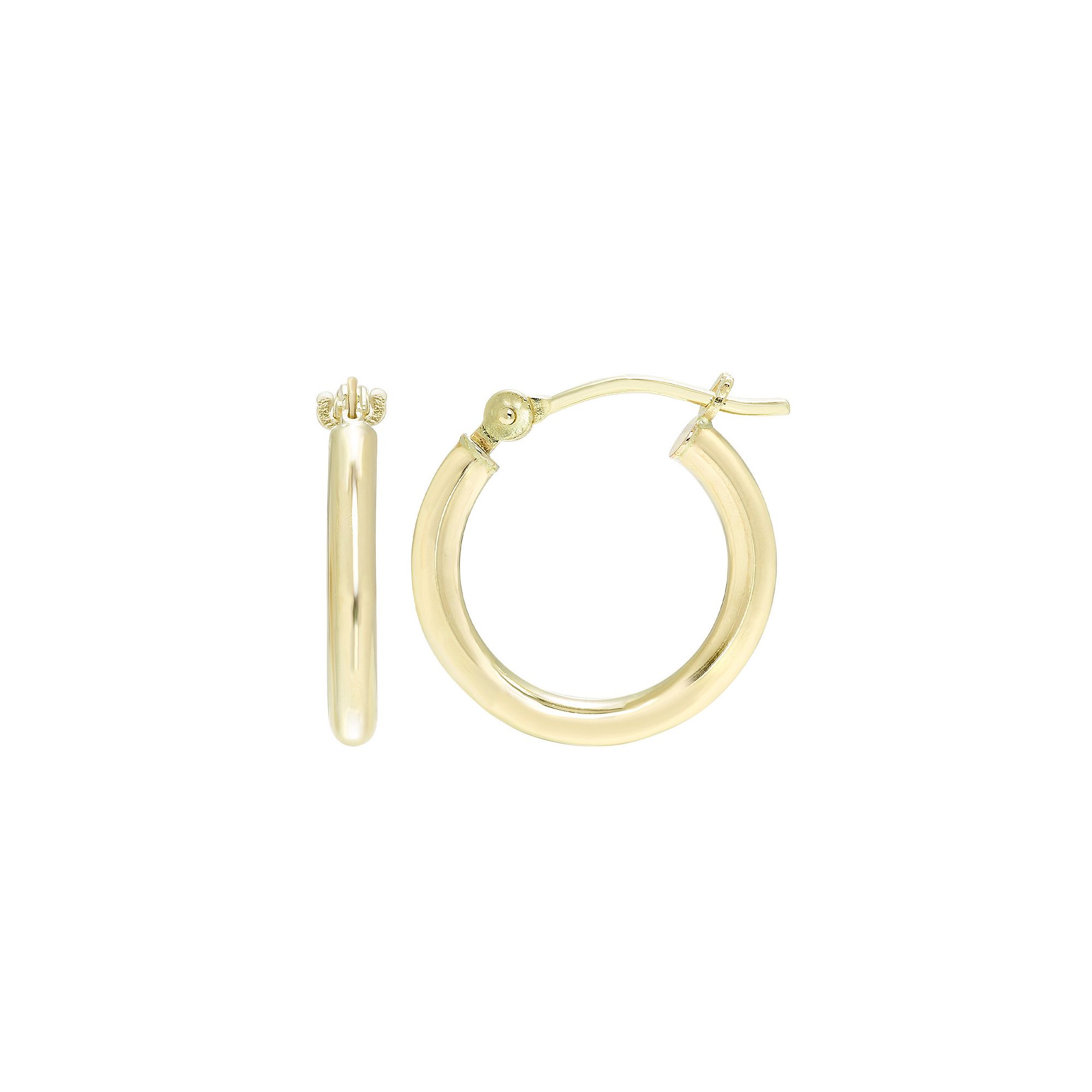 Theia Sky 14k Gold Lightweight 2 mm Hoop Earrings, Womens, Size: 25MM