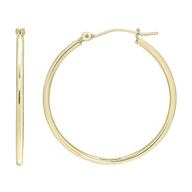 Theia Sky 14k Gold Lightweight 2 mm Hoop Earrings