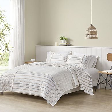 INK+IVY Salar Printed Cotton Quilt Set With Shams
