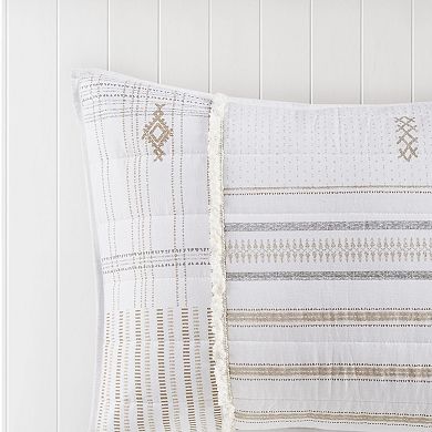INK+IVY Salar Printed Cotton Quilt Set With Shams