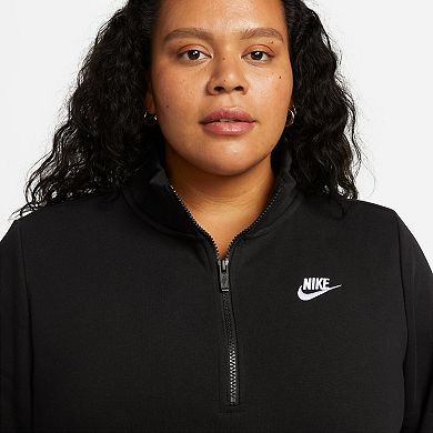 nike fleece half zip pullover women's