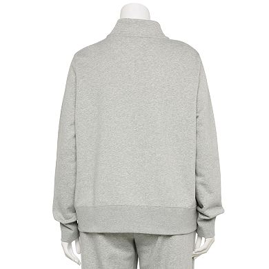 nike fleece half zip pullover women's