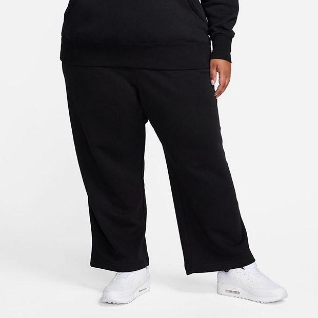 Nike Sportswear CLUB PANT WIDE - Tracksuit bottoms - black/white/black 