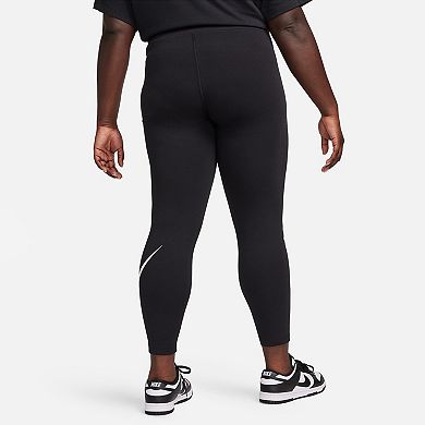 Plus Size Nike Swoosh Logo High-Rise Active Leggings
