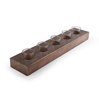 Mikasa 23 in Wood & Glass Farmhouse Candle Holder