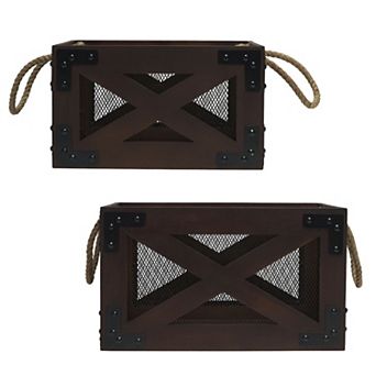 Mikasa Wooden Storage Crate 2 pc Set