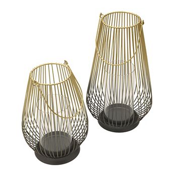 Mikasa Wire Ombre Hurricane Candle Holder 2 pc Set