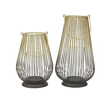 Mikasa Wire Ombre Hurricane Candle Holder 2-Piece Set