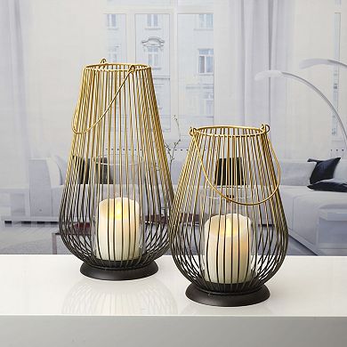 Mikasa Wire Ombre Hurricane Candle Holder 2-Piece Set