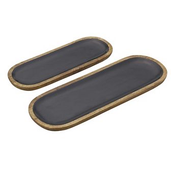 Mikasa Mango Wood Oval Platter 2 pc Set