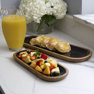 Mikasa Mango Wood Oval Platter 2-Piece Set