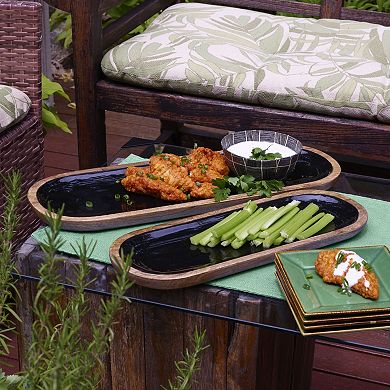 Mikasa Mango Wood Oval Platter 2-Piece Set
