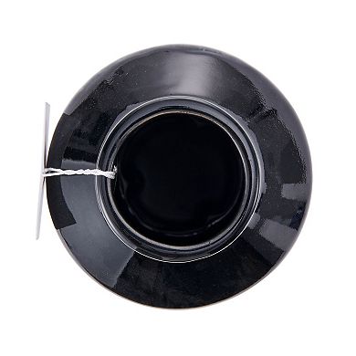 Mikasa 11-in. Black & White Drip Ceramic Vase 11-in.