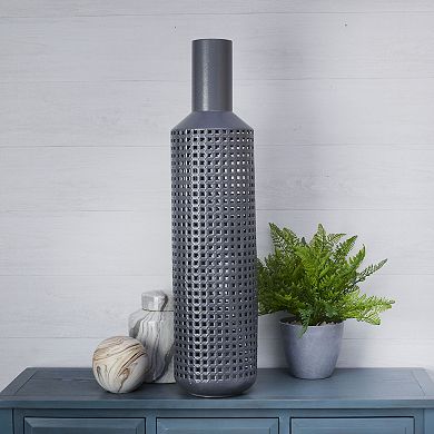 Mikasa 24-in. Gray Woven Filigree Metal Vase