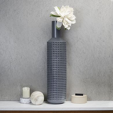 Mikasa 24-in. Gray Woven Filigree Metal Vase