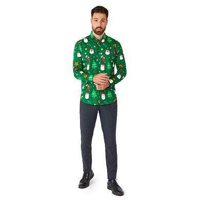 Men's OppoSuits Festivity Christmas Button-Down Shirt