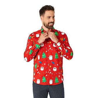 Men's OppoSuits Festivity Christmas Button-Down Shirt