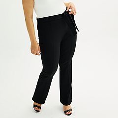 QWANG Flare Leggings, Crossover Yoga Pants with Tummy Control