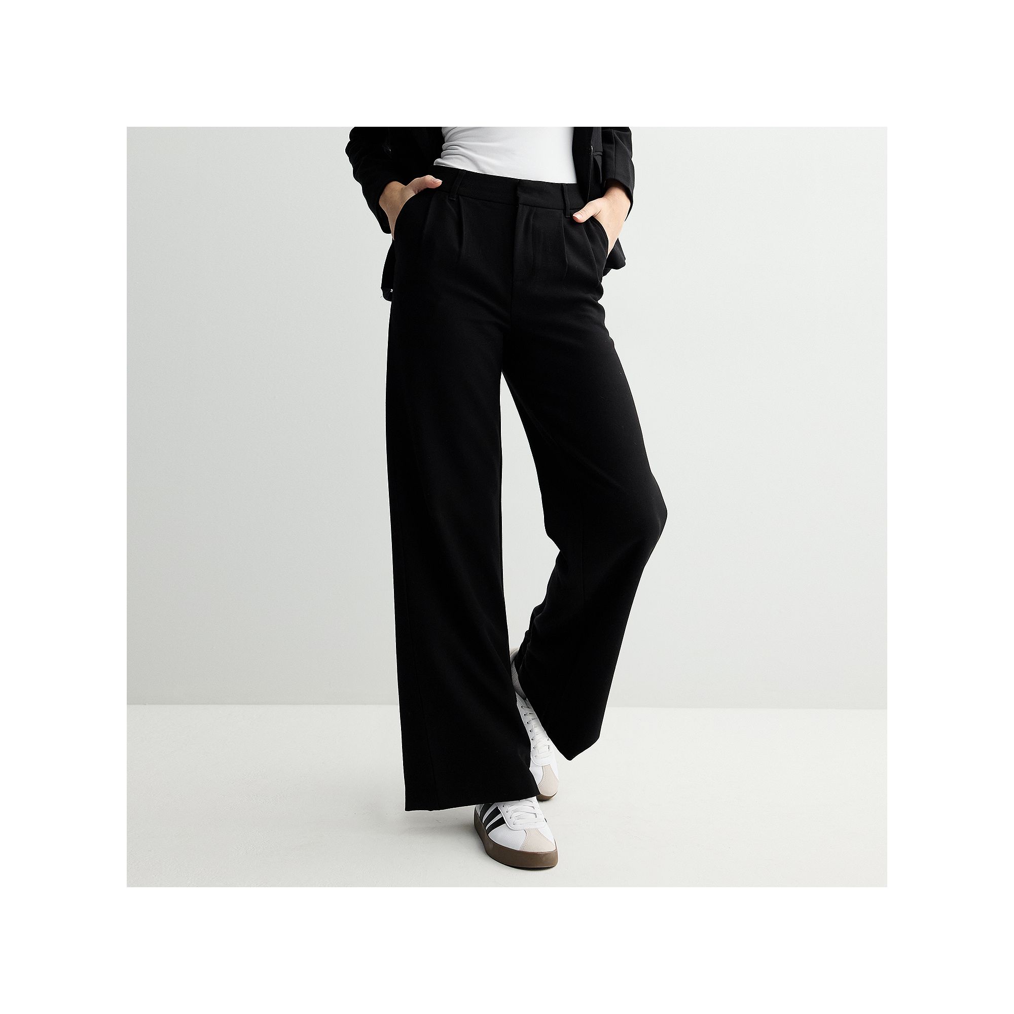 Juniors SO® Wide-Leg Trousers, Girls, Size: Small Long, Black