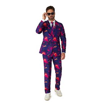 Men's Suitmeister Retro Neon Navy Suit Set