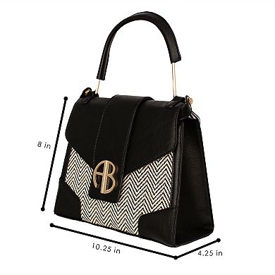 Alexis Bendel Woven Pattern Satchel Bag