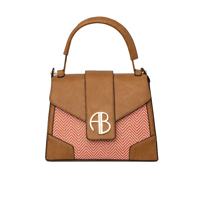 Alexis Bendel Woven Pattern Satchel Bag, Pink