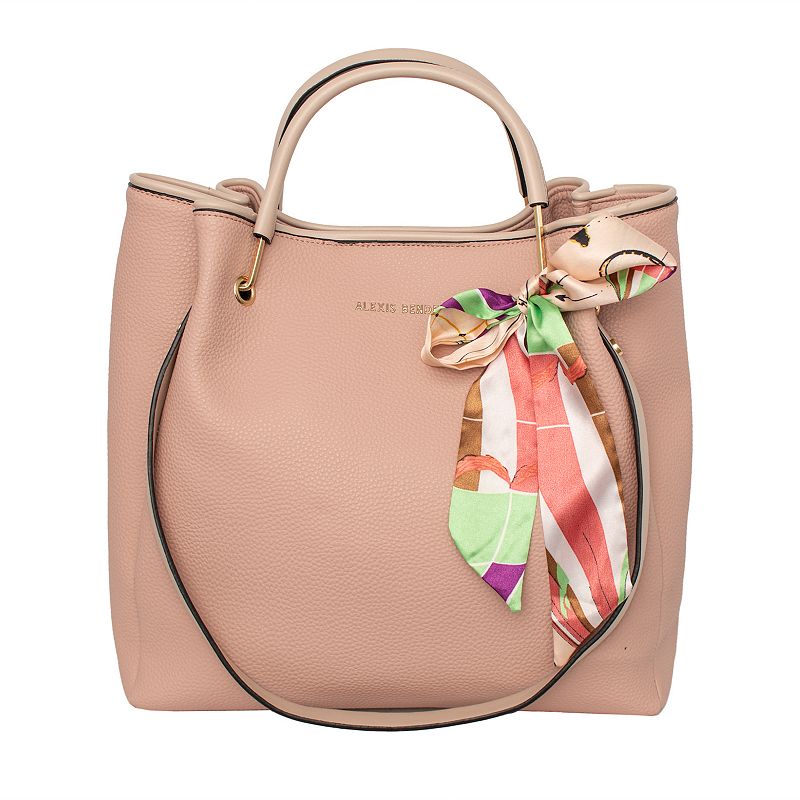 Alexis Bendel Shopper Tote Bag with Scarves, Pink