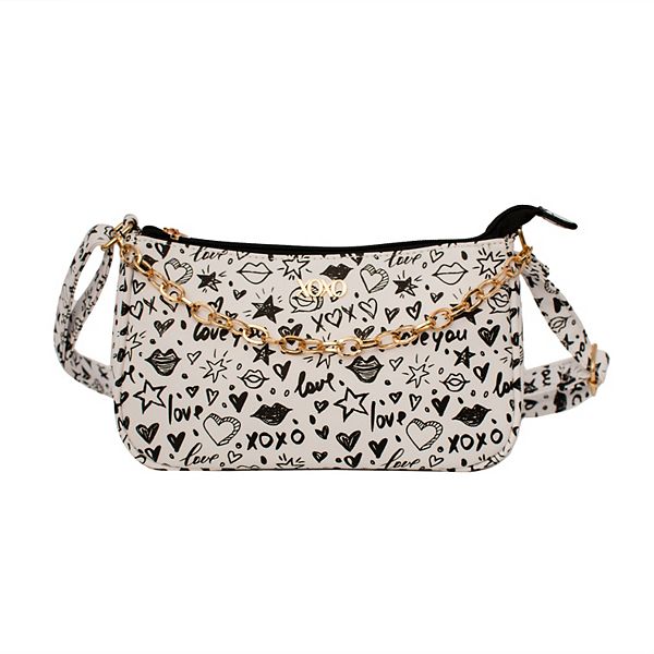 Xoxo Graffiti Print Crossbody Bag