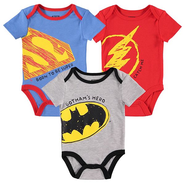 Baby DC Comics Superhero 3 Pack Bodysuits