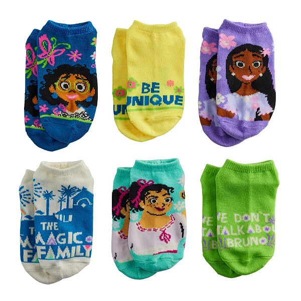 Disney's Encanto Girls 6Pack NoShow Socks