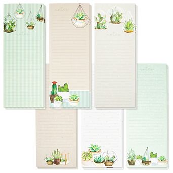 12 Pack Succulent Notepad For Grocery Shopping List On Refrigerator 3.5 x 9"