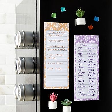 12-Pack Elegant Magnetic Shopping List, Scratch Pads (6 Colors, 60 Sheets Each)