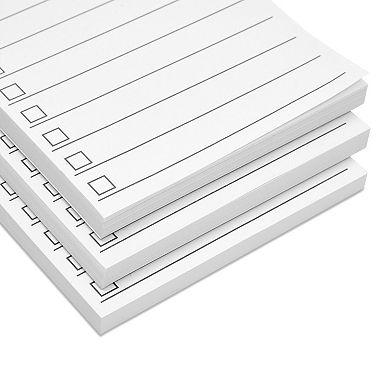 6 Pack Grocery List Magnet Pad for Fridge, To Do Planner, Things to Buy Shopping Notepad (3 Designs, 3.5 x 9 In)