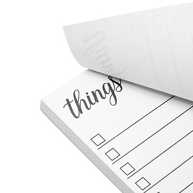 6-Pack Magnetic Daily To Do Planner for Grocery Shopping List, 3 Designs, 3.5x9