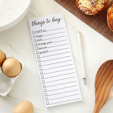 6-Pack Magnetic Daily To Do Planner for Grocery Shopping List, 3 Designs, 3.5x9