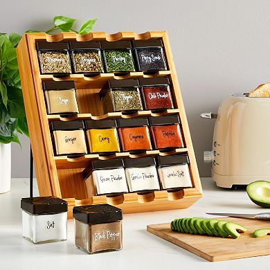Talented Kitchen 272 Spice Labels Stickers, Clear Spice Jar Labels Preprinted