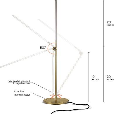 Brightech Libra 39" Led Desk Lamp With Adjustable Head And Usb-c Port
