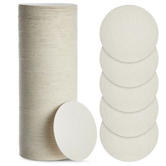 Cardboard Coasters - 150-Pack Disposable Heavyweight Coasters, Round Paper Coasters, Plain Blank Design, Fits Most Drinking Glasses, Ideal for Wedding, Parties, Catering, Bar, DIY Crafts, 4 in