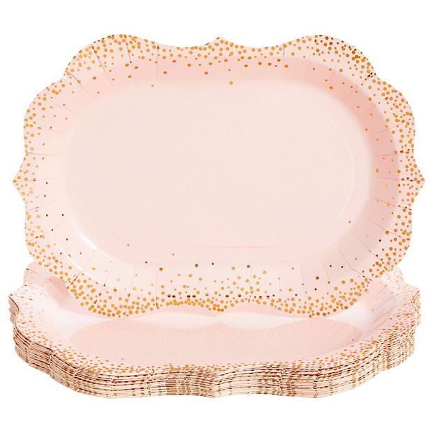 Rubbermaid Rose Pink Party Platters, 2-Pack