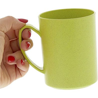 Wheat Straw Mugs, Coffee Cup Set, 3 Colors (13.8 oz, 6 Pack)