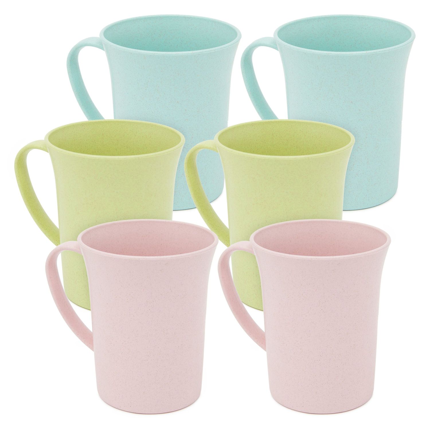 Bruntmor 16 Oz Pastel Coffee Mugs (Pack of 6), Large Size Ceramic