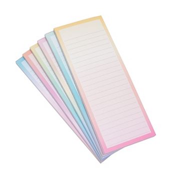 Magnetic Grocery List Shopping Notepads for Refrigerator, 60 Sheets (3.5 x 9 in 6 Pack)