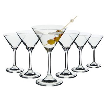 5 oz Mini Martini Glasses Set of 6 - Small Cocktail Stem Glasses for Dessert