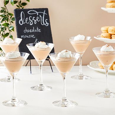 5 oz Mini Martini Glasses Set of 6 - Small Cocktail Stem Glasses for Dessert